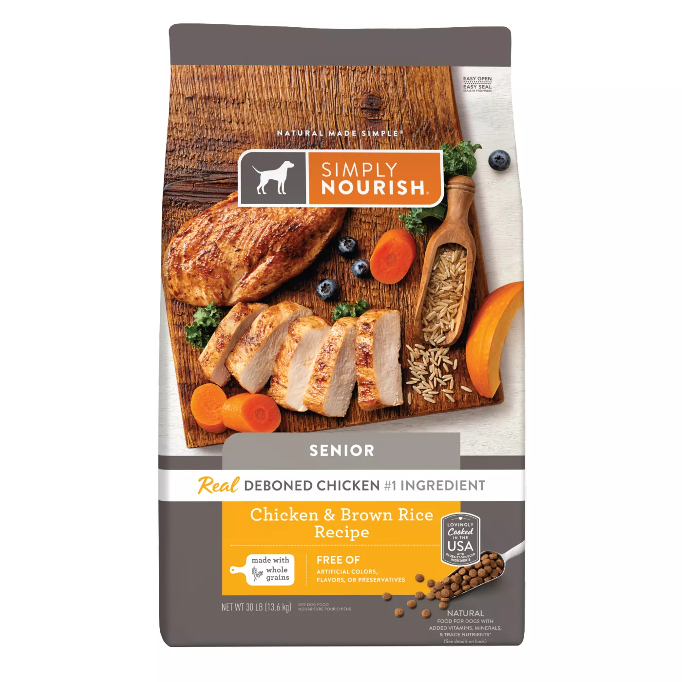 Simply Nourish Original Senior Dry Dog Food - Chicken & Brown Rice 5374409