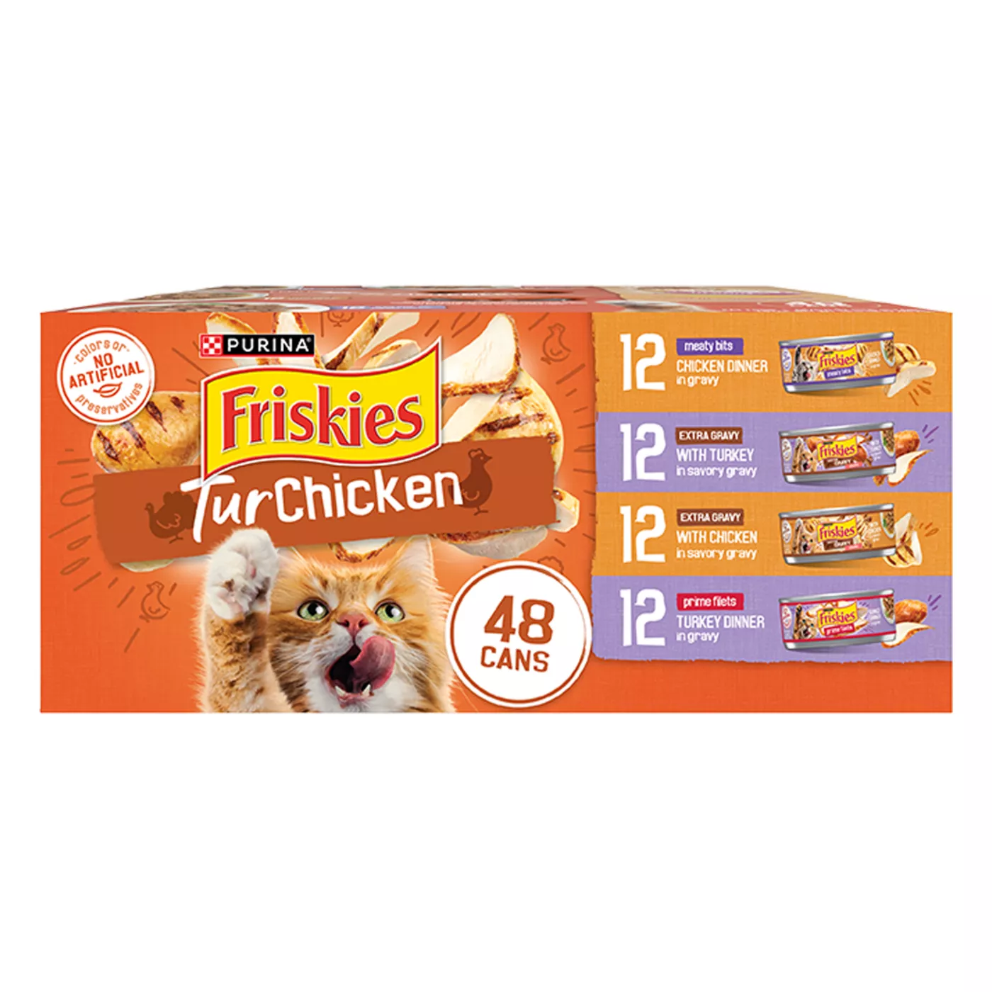 Friskies All Life Stage sWet Cat Food - TurChicken Variety Pack 5375297