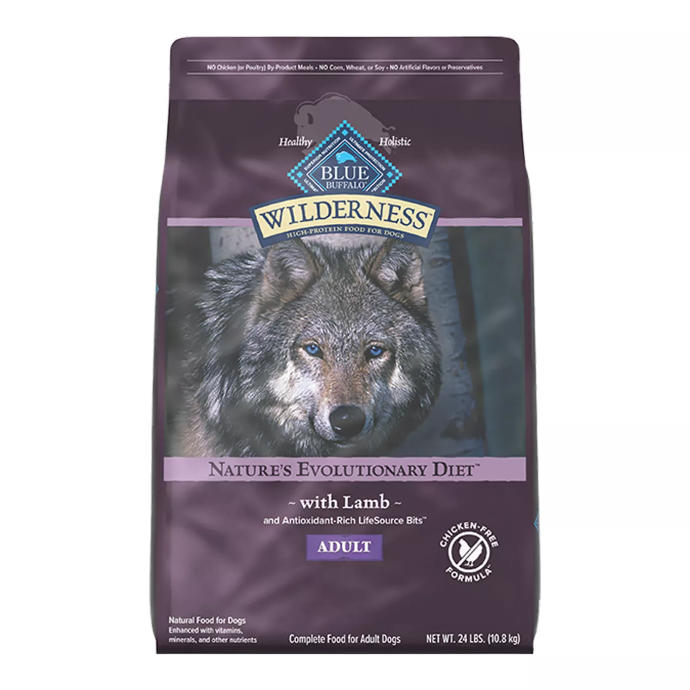 Blue Buffalo Wilderness High Protein, Lamb Adult Dry Dog Food, Chicken-Free 5376154