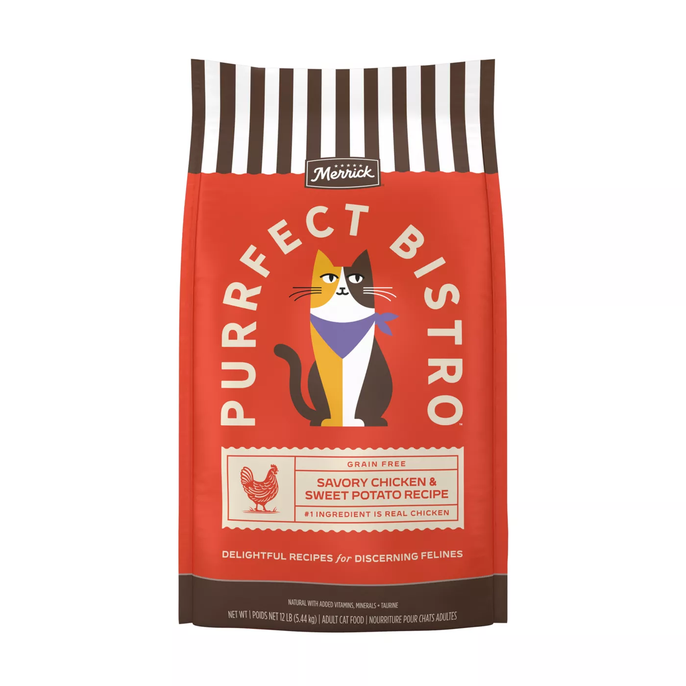 Merrick Purrfect Bistro Adult Cat Dry Food - Grain Free, Savory Chicken & Sweet Potato 5377545