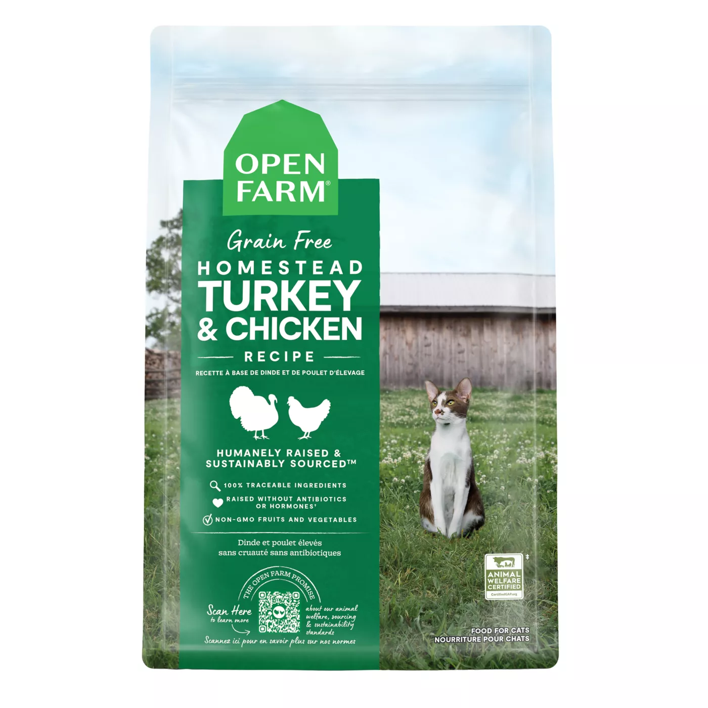 Open Farm Grain Free Adult Dry Cat Food - No Antibiotics, Non-GMO, Chicken & Turkey 5379842