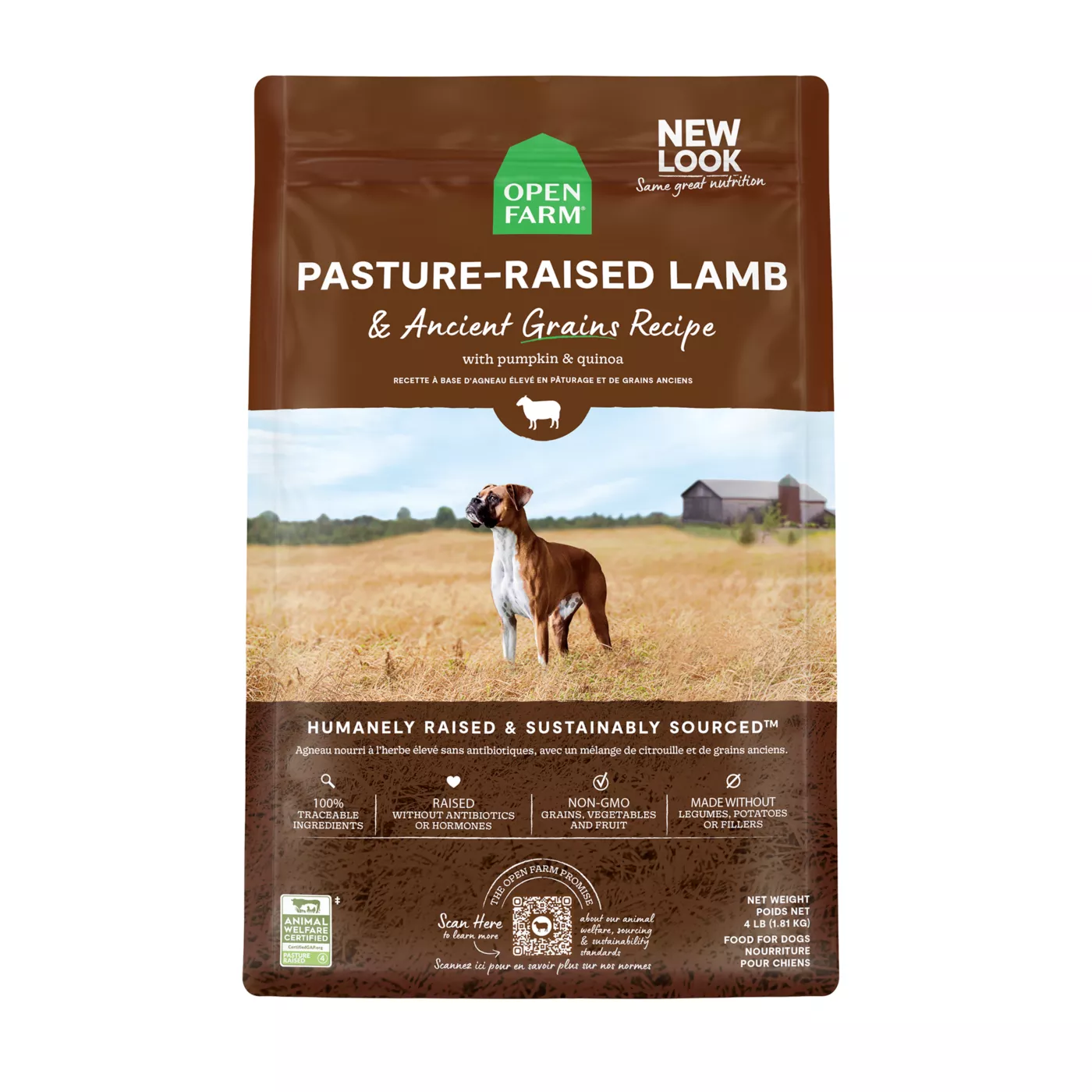 Open Farm With Grain Adult Dry Dog Food - Humanely Raised & Sustainably Sourced, Lamb 5380304