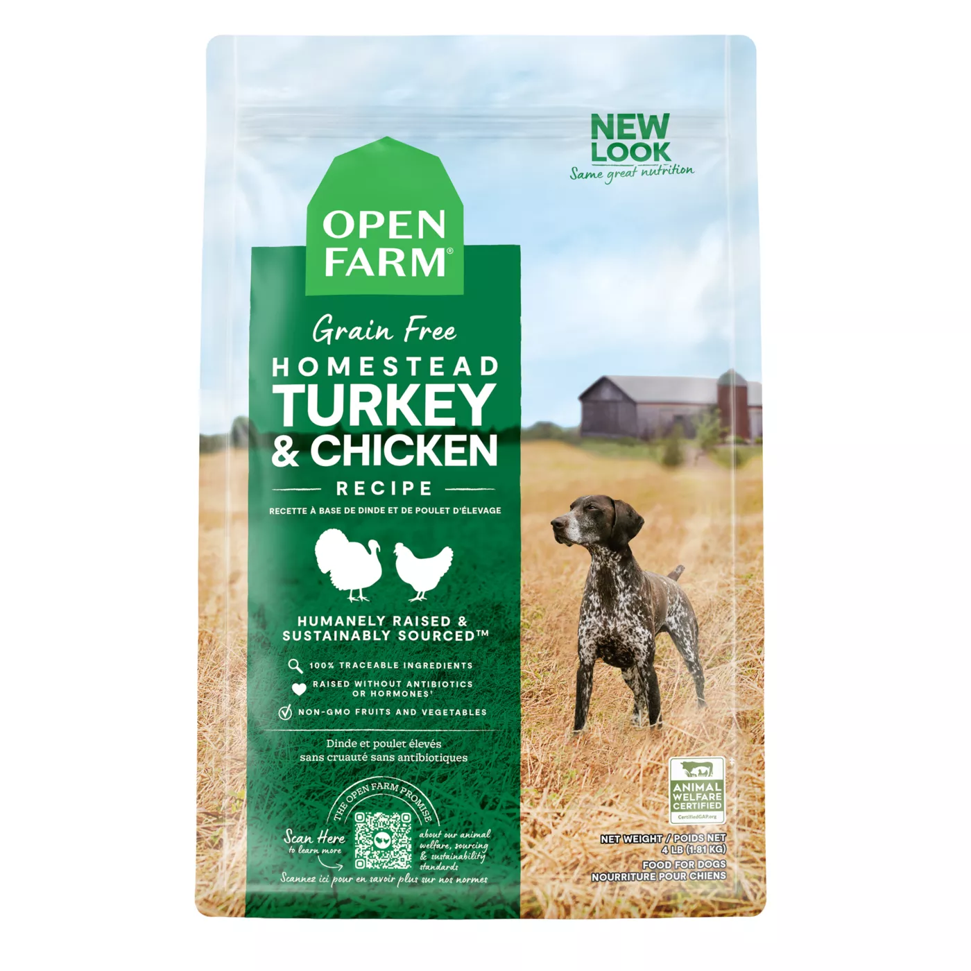 Open Farm Grain Free Adult Dry Dog Food - Humanely Raised & Sustainably Sourced, Turkey & Chicken 5380484