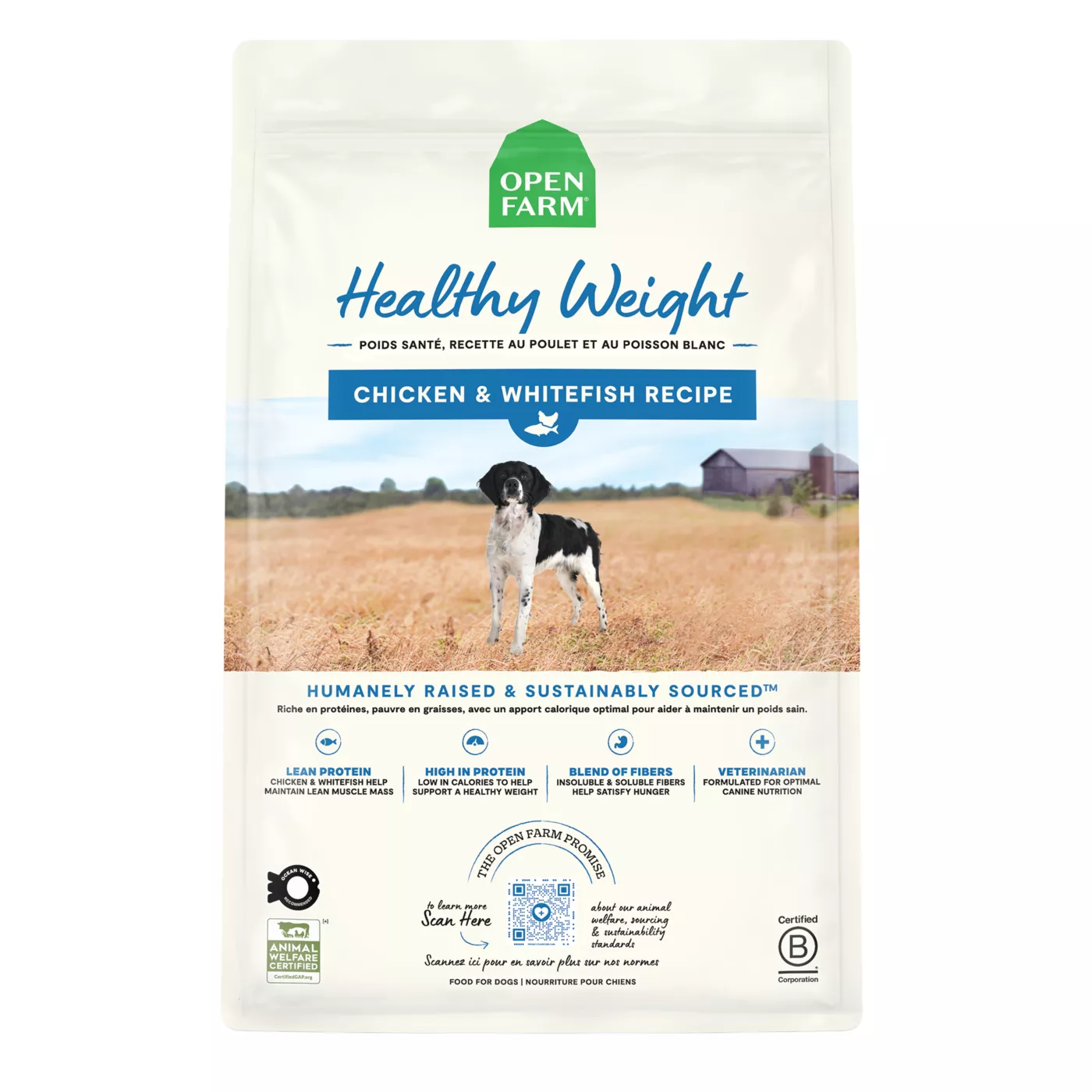 Open Farm Healthy Weight Adult Dry Dog Food - Humanely Raised & Sustainably Sourced, Chicken 5380517