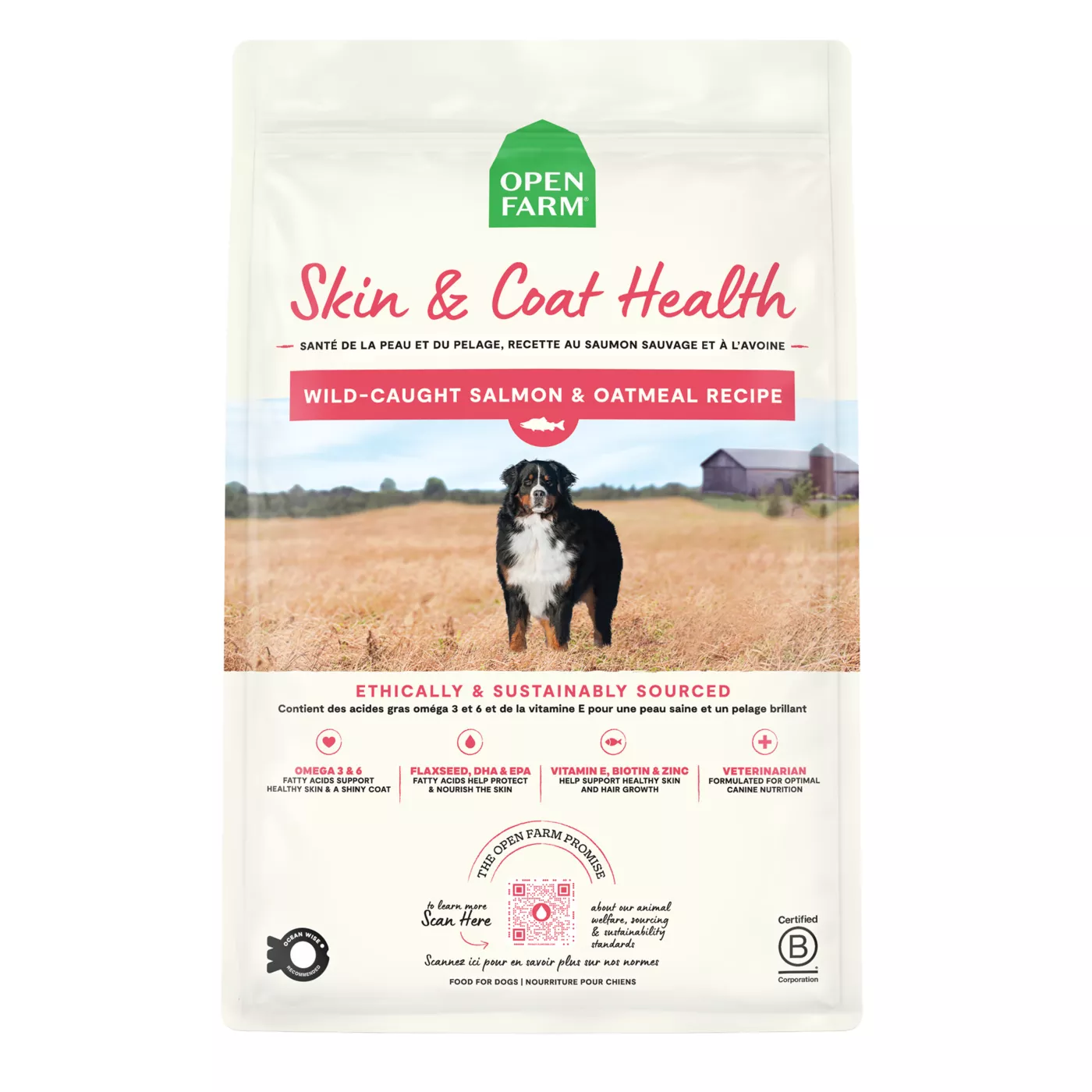 Open Farm Skin & Coat Health Adult Dry Dog Food - Humanely Raised & Sustainably Sourced, Salmon 5380519